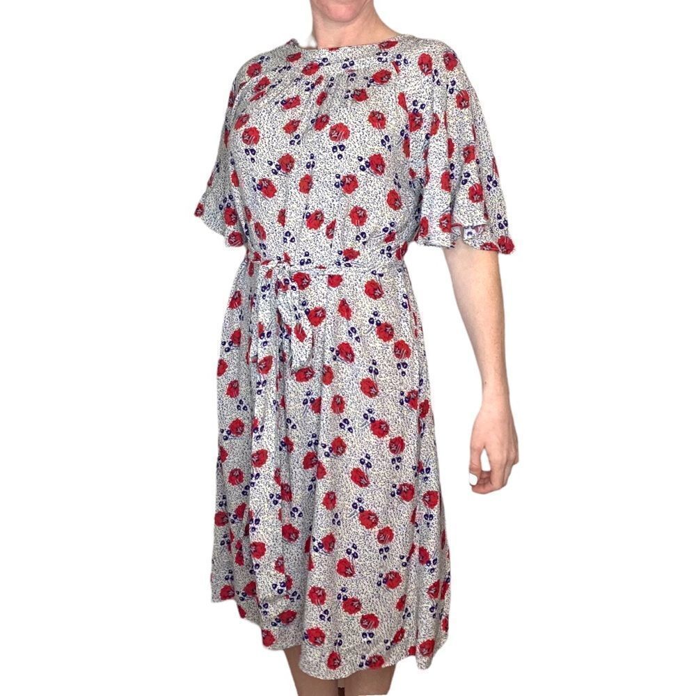 ANTHROPOLOGIE- See U Soon Flutter Sleeve Midi Dress